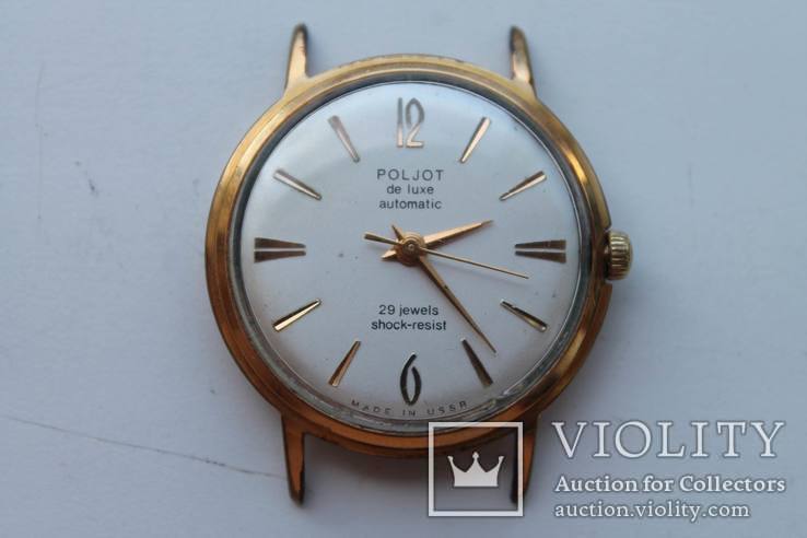 Часы Poljot de luxe, 1 МЧЗ, автоподзавод, 29 камней, AU20, фото №2