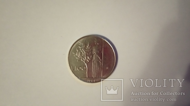 Монета 100 лир 1989 года - Италия, фото №5