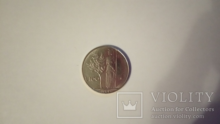 Монета 100 лир 1989 года - Италия, фото №7