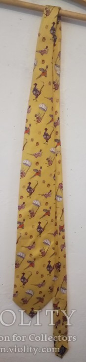 Шёлковый галстук, с фантастическими птицами, английский., фото №4