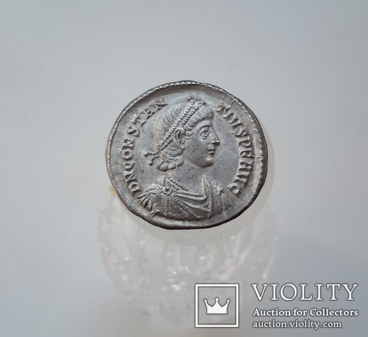 Constantius II. AD 337-361. AR Siliqua (R3) (вес-3.59 гр.), фото №3