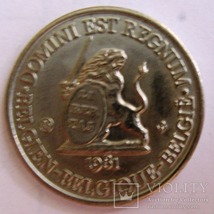 Бельгия,	Западная Фландрия	1 франк	1981	"Герб провинции", фото №2
