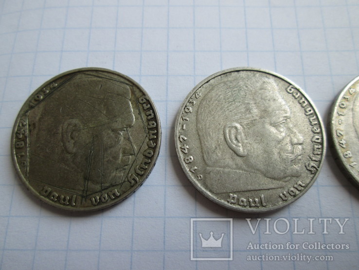 2 Марки 4шт 1938-39гг. серебро, фото №7