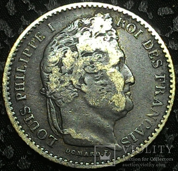 Франция 25 сантимов 1847 Louis Philippe I Серебро, фото №2