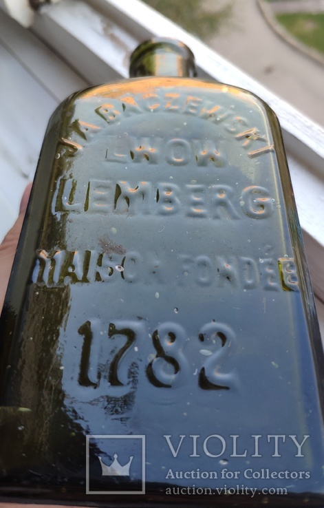 Старинная  бутылка J.A. Baczewski 1782, фото №6