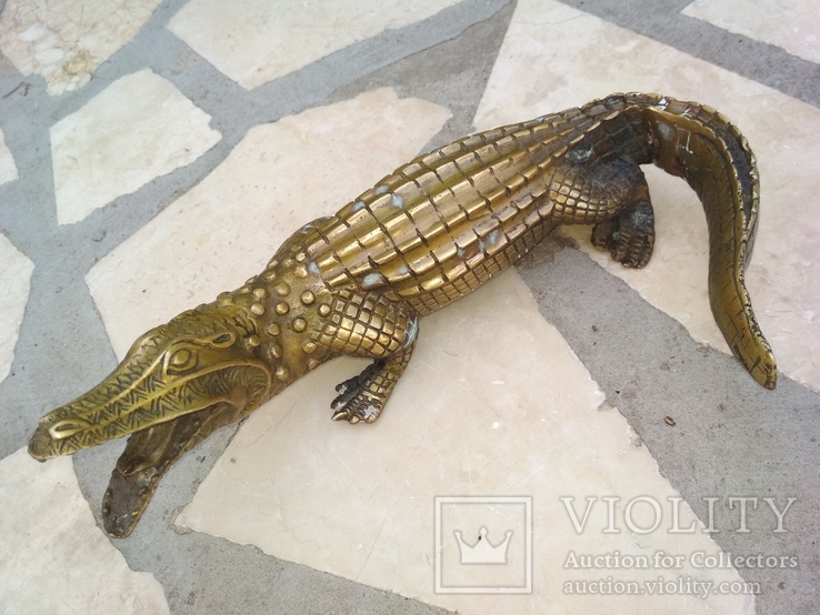 Крокодил коллекционная статуэтка 25 см вес 915 грамм, фото №3