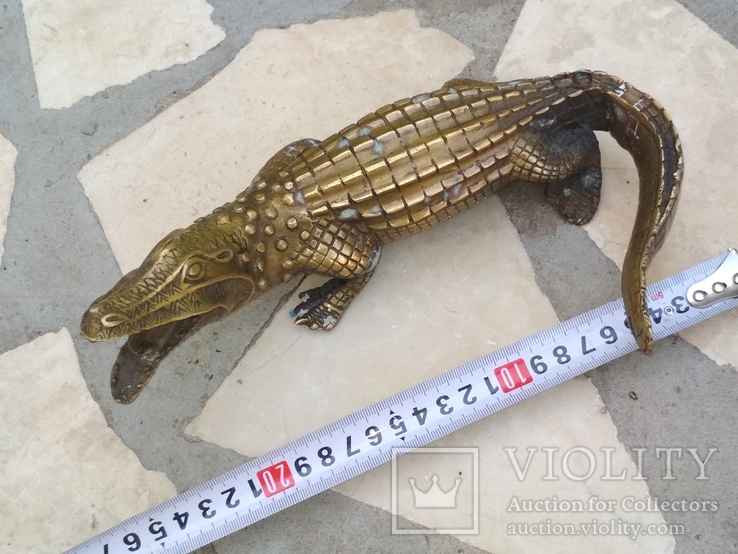Крокодил коллекционная статуэтка 25 см вес 915 грамм, фото №12