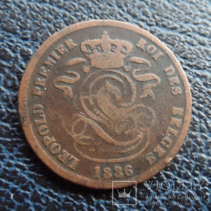 2 цента 1836  Бельгия   (,11.6.14)~, фото №3