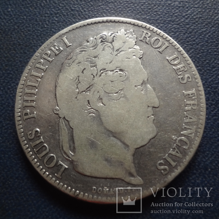 5 франков 1834 Франция  серебро  (,3.4.5)~, фото №2
