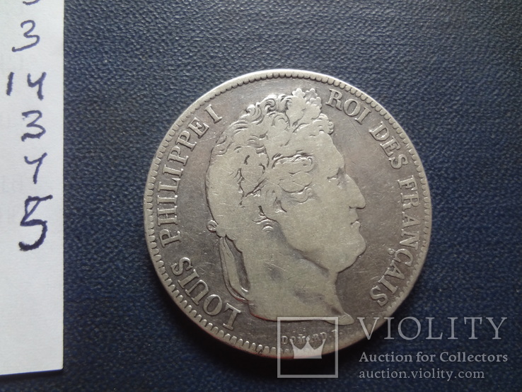 5 франков 1834 Франция  серебро  (,3.4.5)~, фото №6