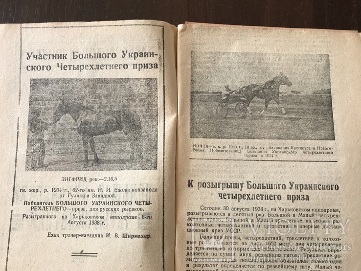 1938 Харьковский ипподром Большой украинский четырехлетний приз, фото №5