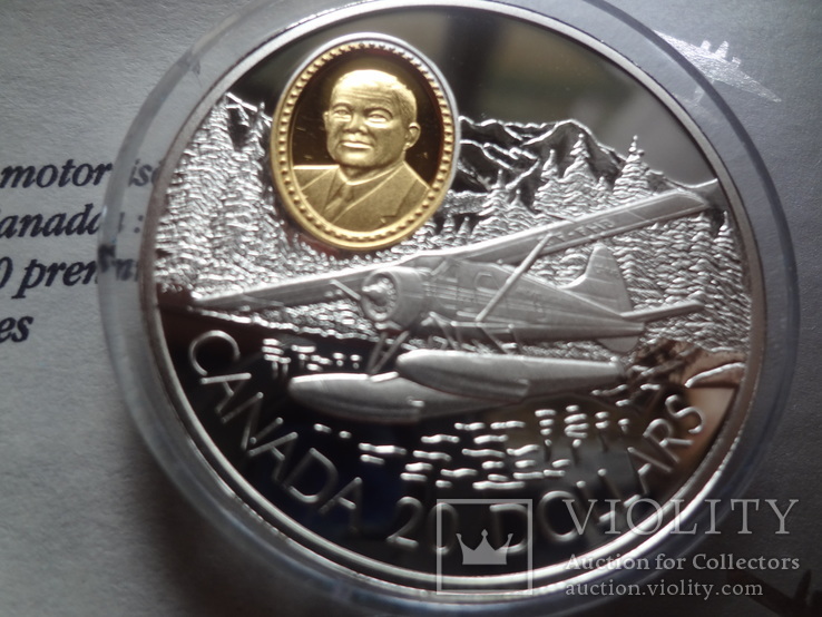 20 долларов 1991 Хевиленд Биве серебро, фото №2