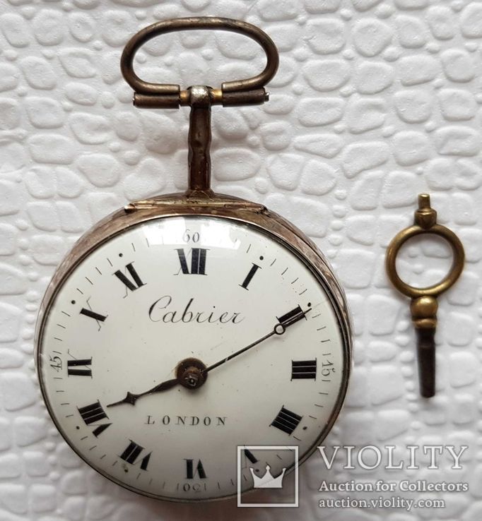 Карманные часы 18 века Cabrier London, фото №7