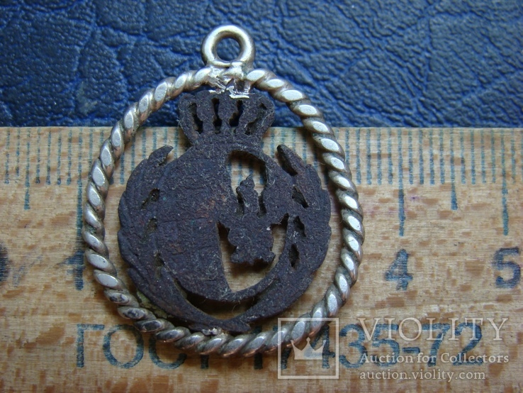 Подвеска серебро с гербом монеты, фото №3