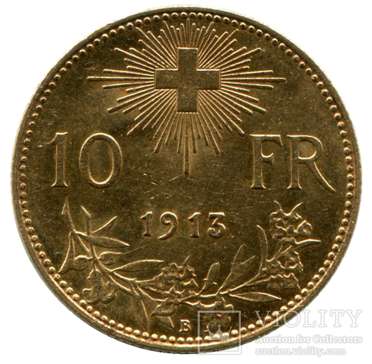 10 Франков 1913г. Швейцария, фото №3