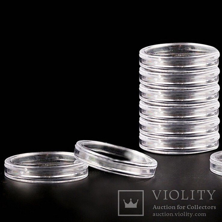 Капсулы для монет (Диаметр: 27 мм) Лот 10 шт, фото №2