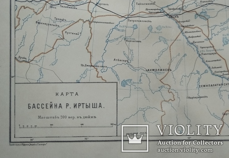 Карта бассейна реки Иртыша. До 1917 года, фото №3