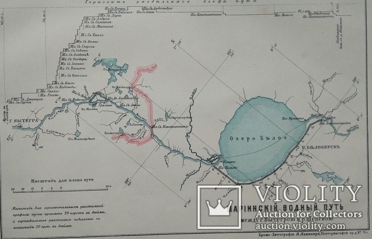 Карта.Мариинский водный путь. До 1917 года, фото №2