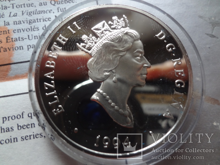20 долларов  1994 Куртис HS-2L Канада серебро ~, фото №5
