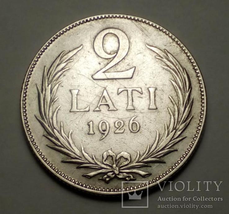 2 лата 1926 Латвия Серебро