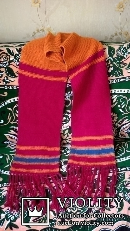 Винтажный шерстяной шарф, фото №2