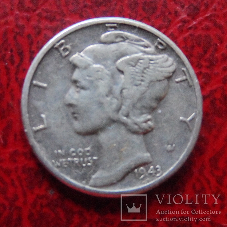 10 центов 1943 США серебро (,12.1.24), фото №2