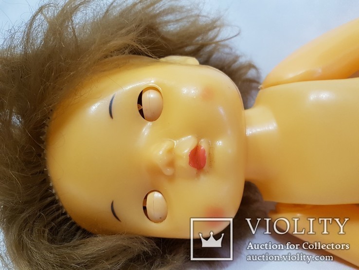 Старая интересная кукла СССР на резинках щекастая красотка ), фото №6