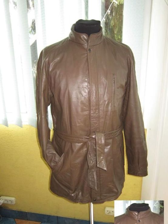 Кожаная мужская куртка с поясом. Германия. Лот 637, photo number 2