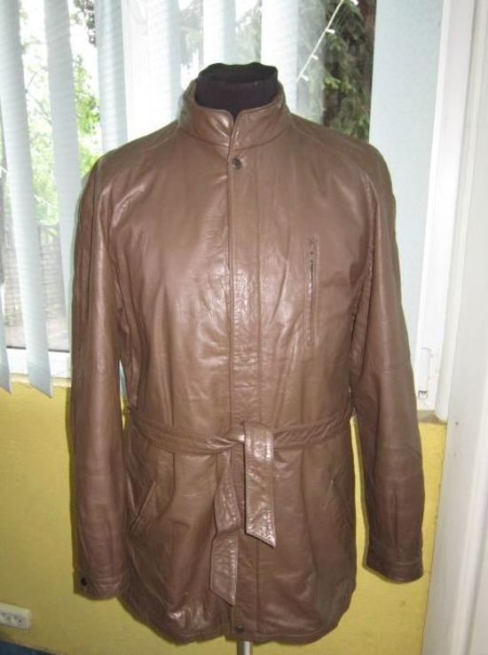 Кожаная мужская куртка с поясом. Германия. Лот 637, фото №3