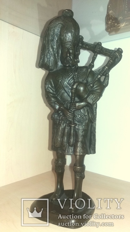 Бронзовый Волынщик Франция (L`Art Bronze) 31 см, клейма, фото №2