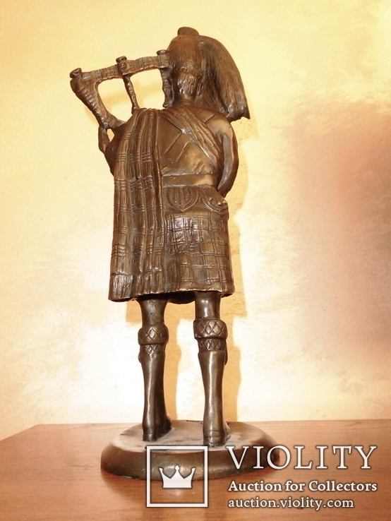 Бронзовый Волынщик Франция (L`Art Bronze) 31 см, клейма, фото №3