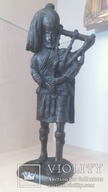 Бронзовый Волынщик Франция (L`Art Bronze) 31 см, клейма, фото №6