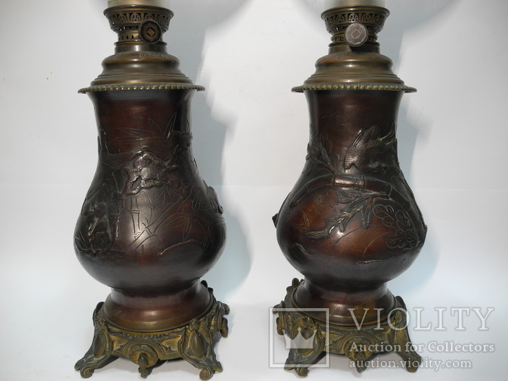 Пара Керосиновых Ламп ( Старая Европа ) Выс 65 см, фото №3