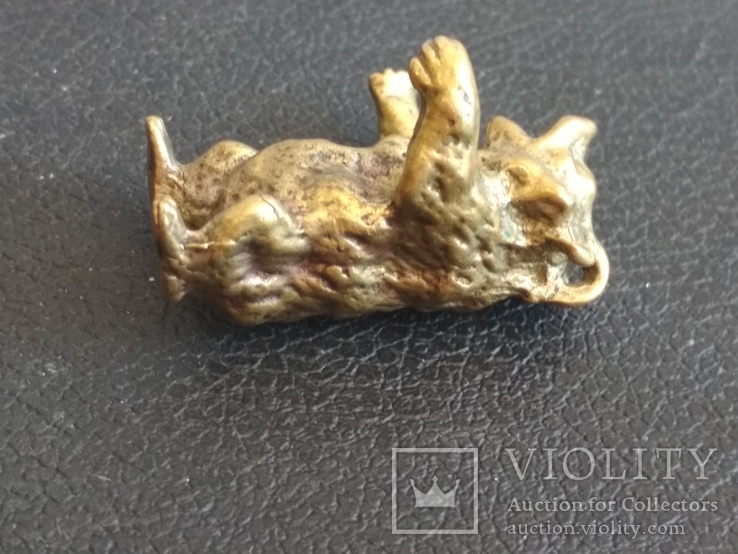Медведь бронза брелок коллекционная миниатюра, фото №6