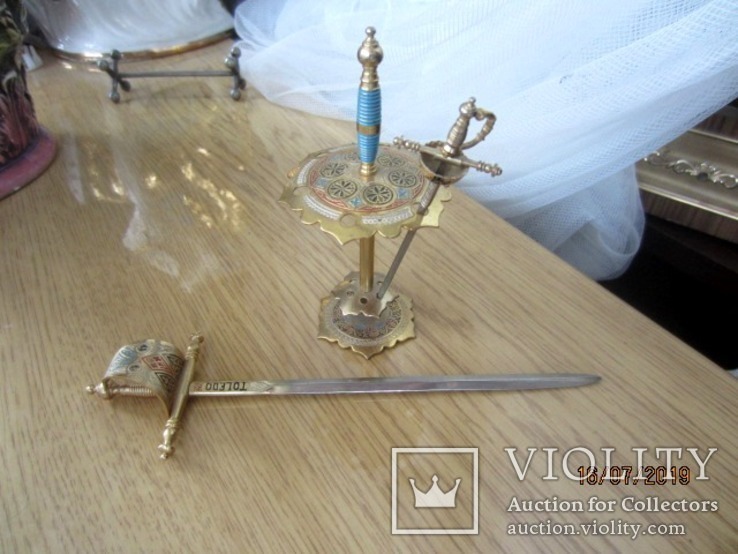 Шпага сабля нож меч латунь Toledo Испания, фото №2