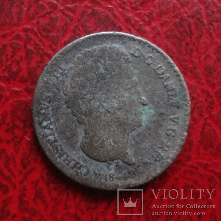 1 1/4 скиллинга 1842  Дания серебро  (,12.4.10), photo number 4