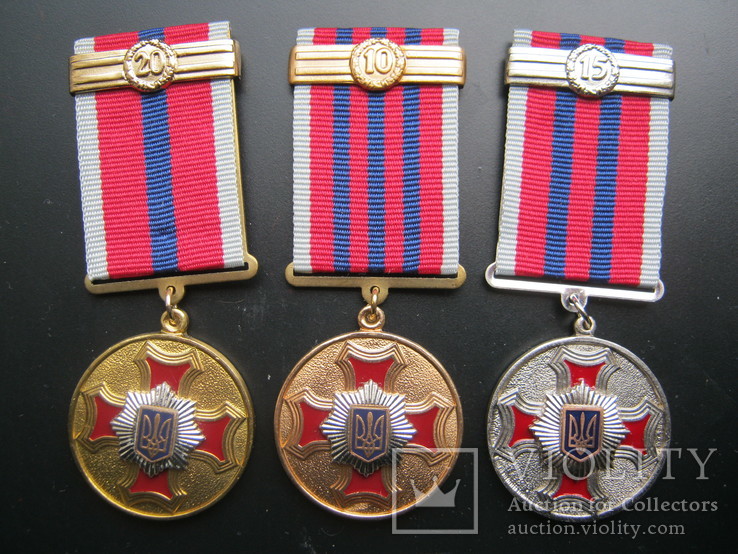 Police medal UKRAINE 3 piece polizei Medaille Orden Ehrenzeichen 3 Stueck = 3 медали МВД