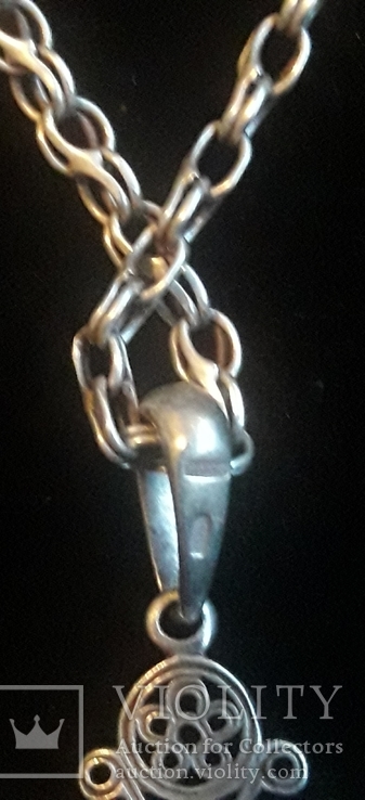 Серебренная цепочка с крестиком серебро 925 пробы, фото №5