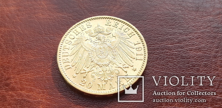 Золото 20 марок 1911 г. Баден, фото №10