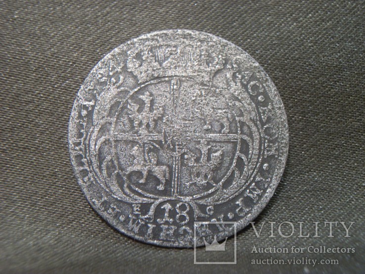 Орт 1754, 18 грошей, Август 3 и шестак Ян Казимир, фото №7