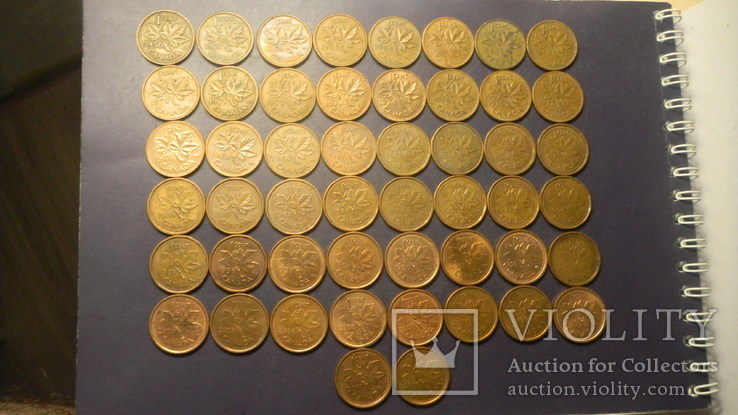 1 цент Канада (порічниця), 50шт, всі різні, фото №2