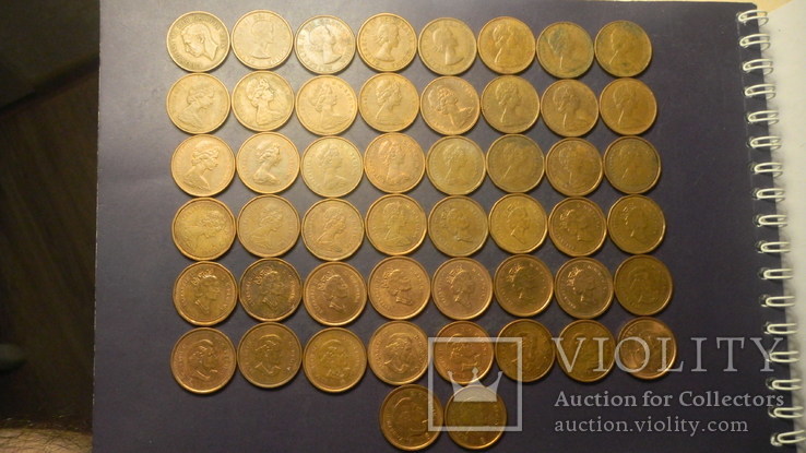 1 цент Канада (порічниця), 50шт, всі різні, фото №3