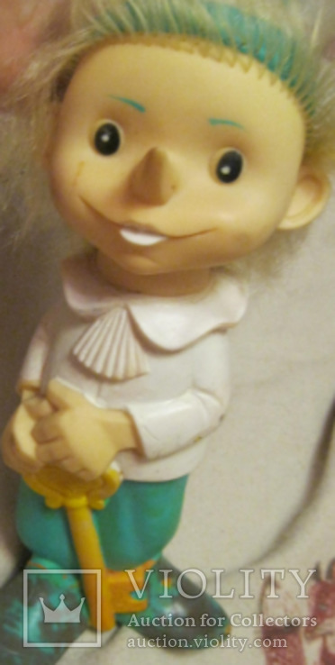 Игрушка ссср кукла буратино резина, фото №3