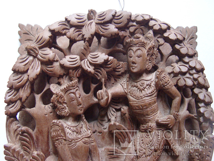 Декоративное деревянное рельефное панно "Пара" (Индонезия), фото №5