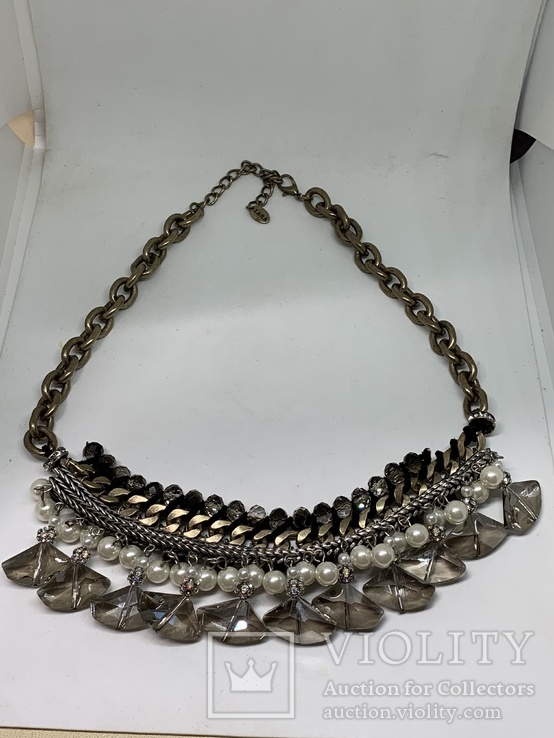 Ожерелье с Горного хрусталя и Халеотиса от всемирно известной компании Zara, фото №2