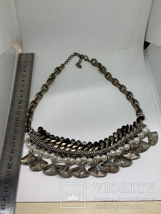 Ожерелье с Горного хрусталя и Халеотиса от всемирно известной компании Zara, фото №6