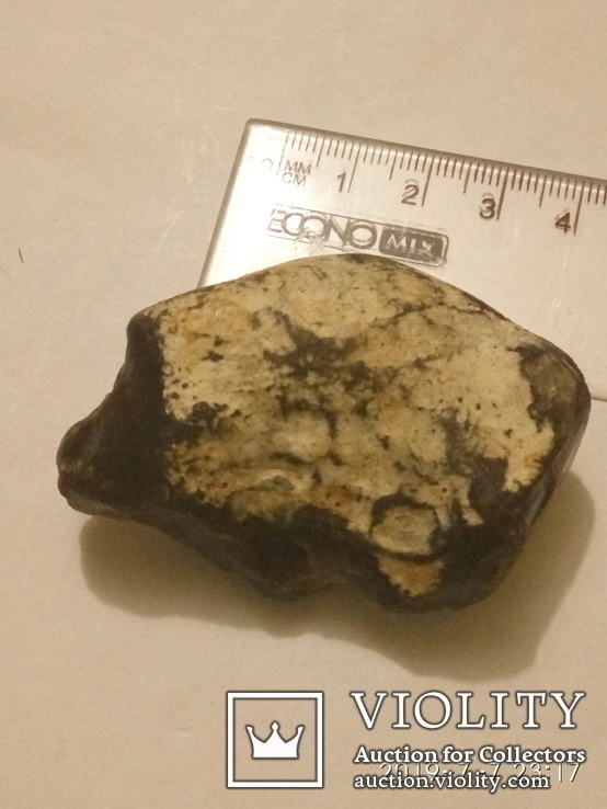 Камінь, чорний кремінь, схожий на антропоморфний череп (неолітичний амулет?), фото №5