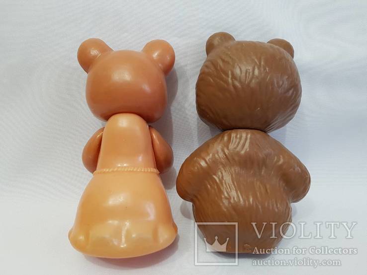 Медведь и медведица , 18 и 19 см. подвижные игрушки СССР . счастливая Советская семья :), фото №3