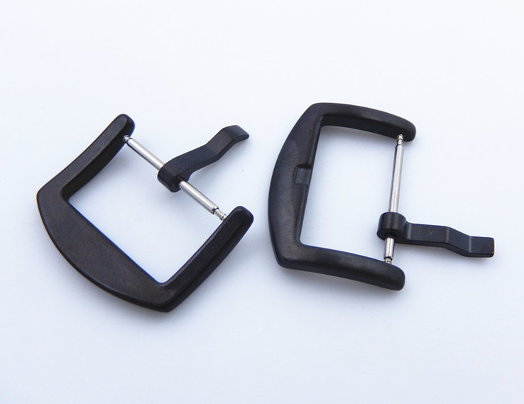 Металлическая пряжка для браслета наручных часов размер 18, 20 мм Черная, фото №4