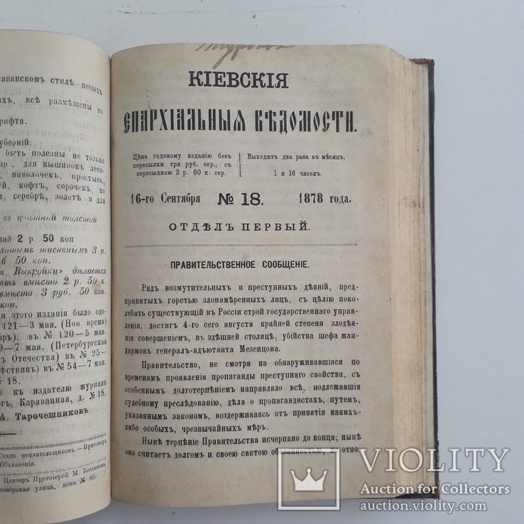 1878 г. Киевские ведомости - за весь год., фото №6
